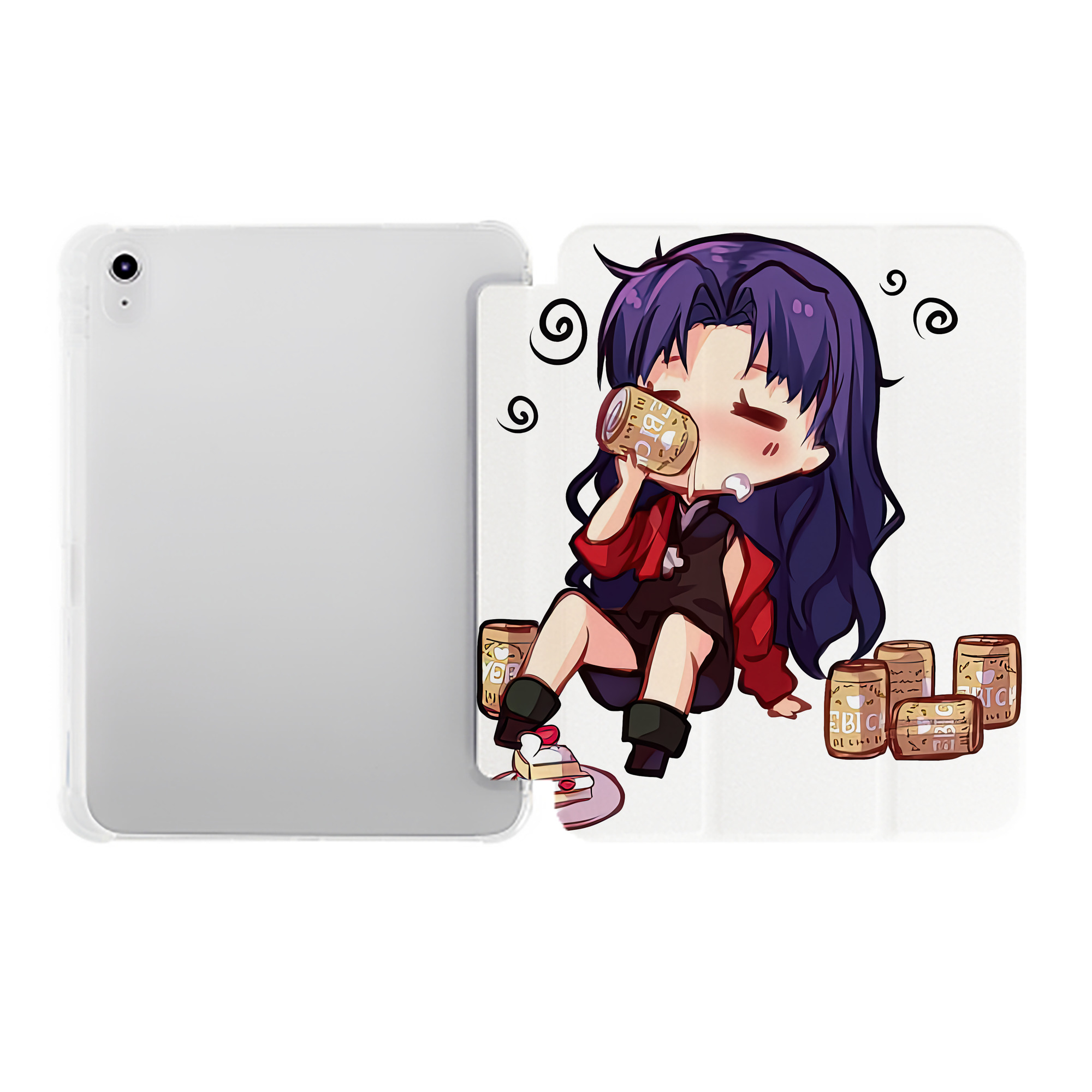 （画像用） EVA 新世紀エヴァンゲリオン IPad ケース ペン収納付き 三つ折りスタンド PUレザー×シリコン 対応機種9.5/10.5/10.9インチ